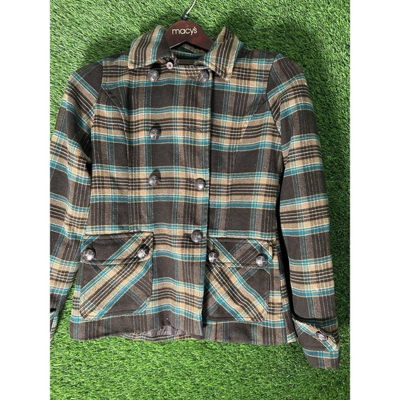 Maurices Career Jacket Blazer Coat S   Plaid Button Lined Pockets - Picture 1 of 6